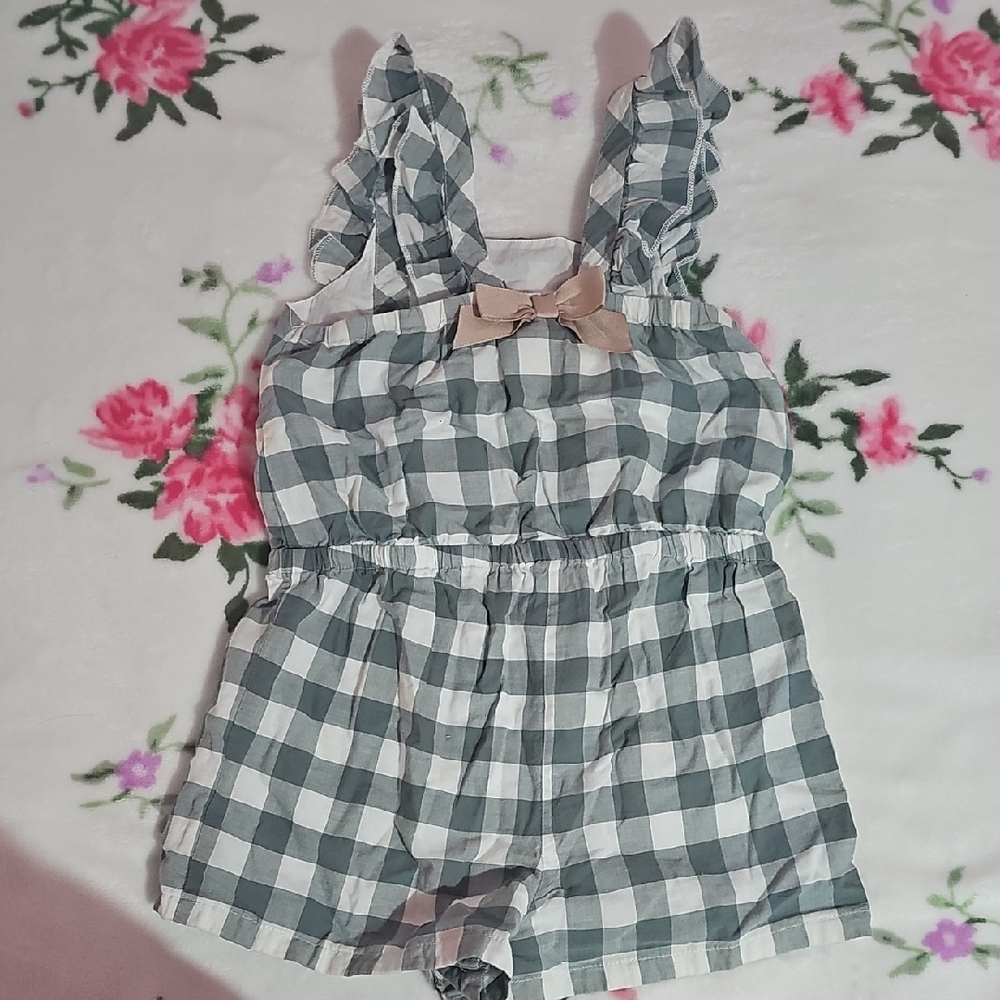 Rachel Zoe Gray and White Jumpsuit Playful Gingham Design BRAND NEW NEVER USED